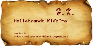 Hellebrandt Klára névjegykártya