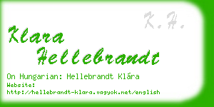 klara hellebrandt business card