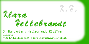 klara hellebrandt business card